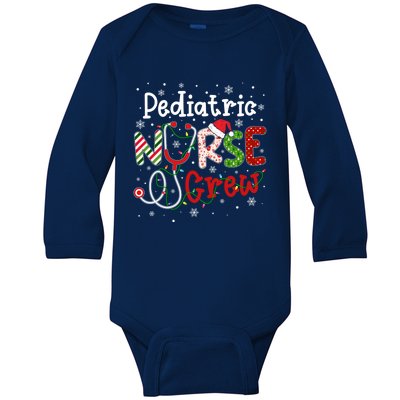 Pediatric Christmas Nurse Crew Nursing Christmas Pattern Gift Baby Long Sleeve Bodysuit