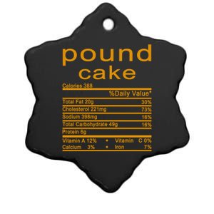 Pound Cake Nutrition Facts Label Ceramic Star Ornament