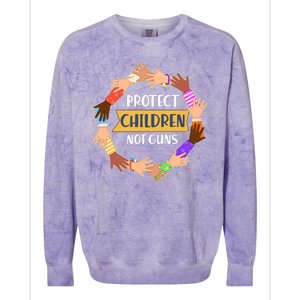 Protect Children Not Guns Colorblast Crewneck Sweatshirt