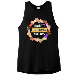 Protect Children Not Guns Ladies PosiCharge Tri-Blend Wicking Tank