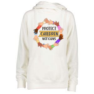 Protect Children Not Guns Womens Funnel Neck Pullover Hood