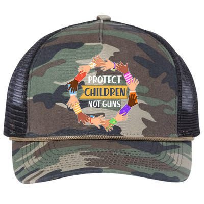 Protect Children Not Guns Retro Rope Trucker Hat Cap