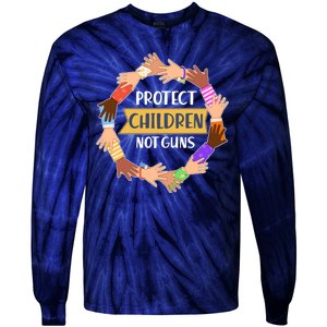 Protect Children Not Guns Tie-Dye Long Sleeve Shirt