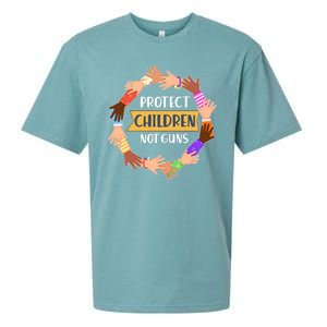 Protect Children Not Guns Sueded Cloud Jersey T-Shirt