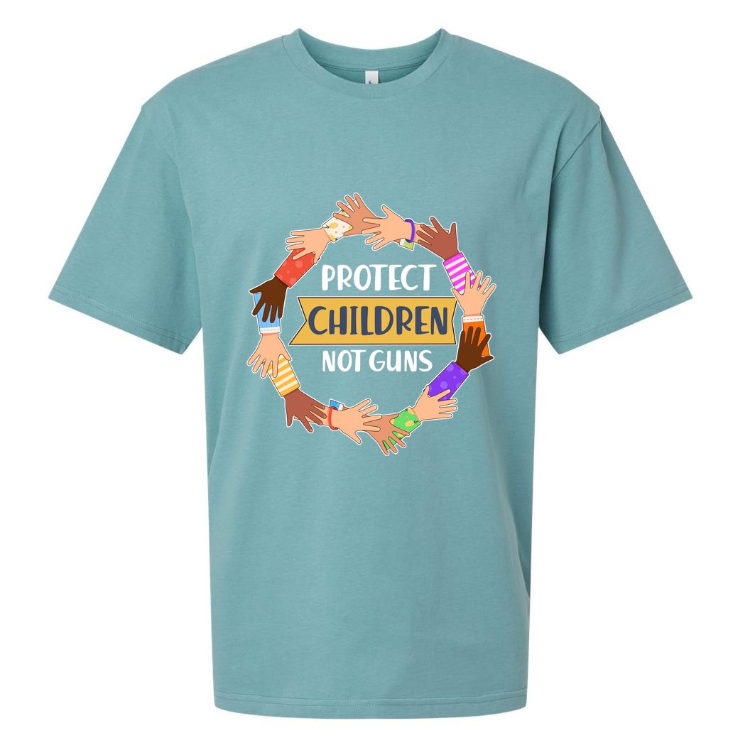 Protect Children Not Guns Sueded Cloud Jersey T-Shirt