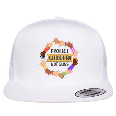 Protect Children Not Guns Flat Bill Trucker Hat