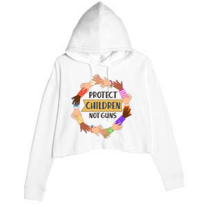 Protect Children Not Guns Crop Fleece Hoodie