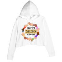 Protect Children Not Guns Crop Fleece Hoodie