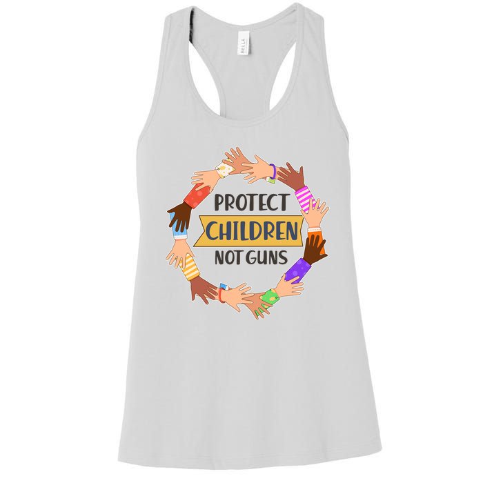 Protect Children Not Guns Women's Racerback Tank