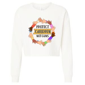 Protect Children Not Guns Cropped Pullover Crew