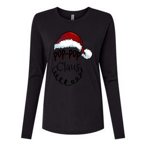 Poppop Claus New Christmas Santa Claus Gift Womens Cotton Relaxed Long Sleeve T-Shirt