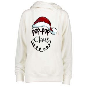 Poppop Claus New Christmas Santa Claus Gift Womens Funnel Neck Pullover Hood