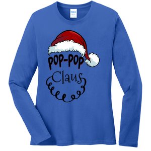 Poppop Claus New Christmas Santa Claus Gift Ladies Long Sleeve Shirt