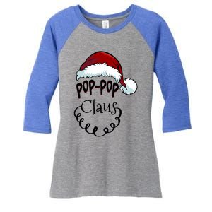 Poppop Claus New Christmas Santa Claus Gift Women's Tri-Blend 3/4-Sleeve Raglan Shirt