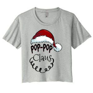 Poppop Claus New Christmas Santa Claus Gift Women's Crop Top Tee