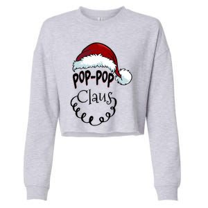 Poppop Claus New Christmas Santa Claus Gift Cropped Pullover Crew