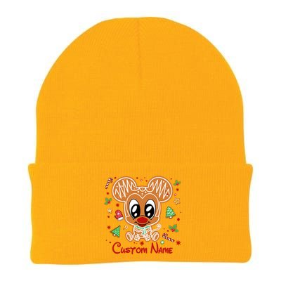 Personalized Custom Name Cute Mouse Family Christmas Knit Cap Winter Beanie