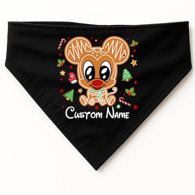 Personalized Custom Name Cute Mouse Family Christmas USA-Made Doggie Bandana