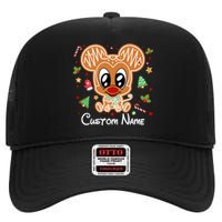 Personalized Custom Name Cute Mouse Family Christmas High Crown Mesh Back Trucker Hat