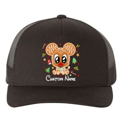 Personalized Custom Name Cute Mouse Family Christmas Yupoong Adult 5-Panel Trucker Hat