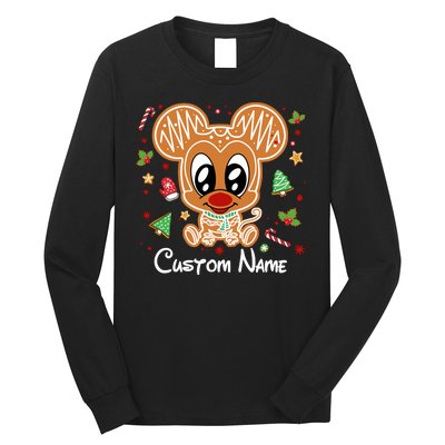 Personalized Custom Name Cute Mouse Family Christmas Long Sleeve Shirt