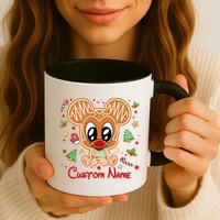 Personalized Custom Name Cute Mouse Family Christmas Mug