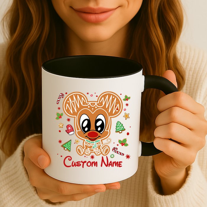 Personalized Custom Name Cute Mouse Family Christmas Mug
