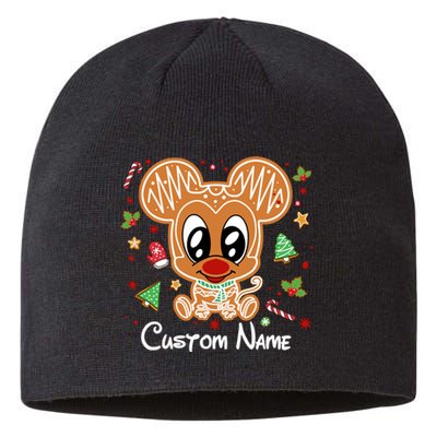 Personalized Custom Name Cute Mouse Family Christmas Sustainable Beanie