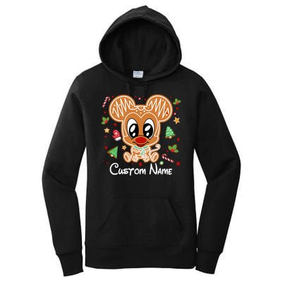 Personalized Custom Name Cute Mouse Family Christmas Women's Pullover Hoodie