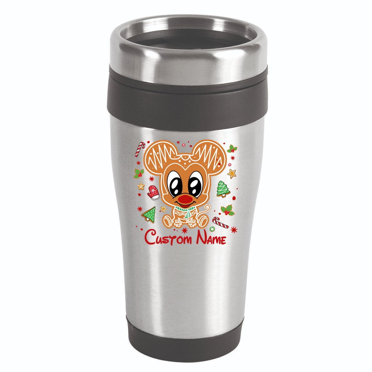 Personalized Custom Name Cute Mouse Family Christmas 16oz Travel Tumbler