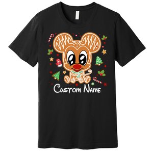 Personalized Custom Name Cute Mouse Family Christmas Premium T-Shirt