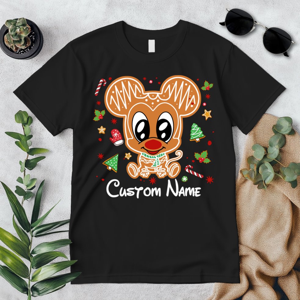 Personalized Custom Name Cute Mouse Family Christmas Premium T-Shirt