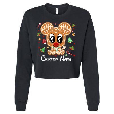 Personalized Custom Name Cute Mouse Family Christmas Cropped Pullover Crew