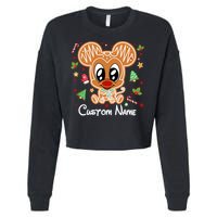 Personalized Custom Name Cute Mouse Family Christmas Cropped Pullover Crew