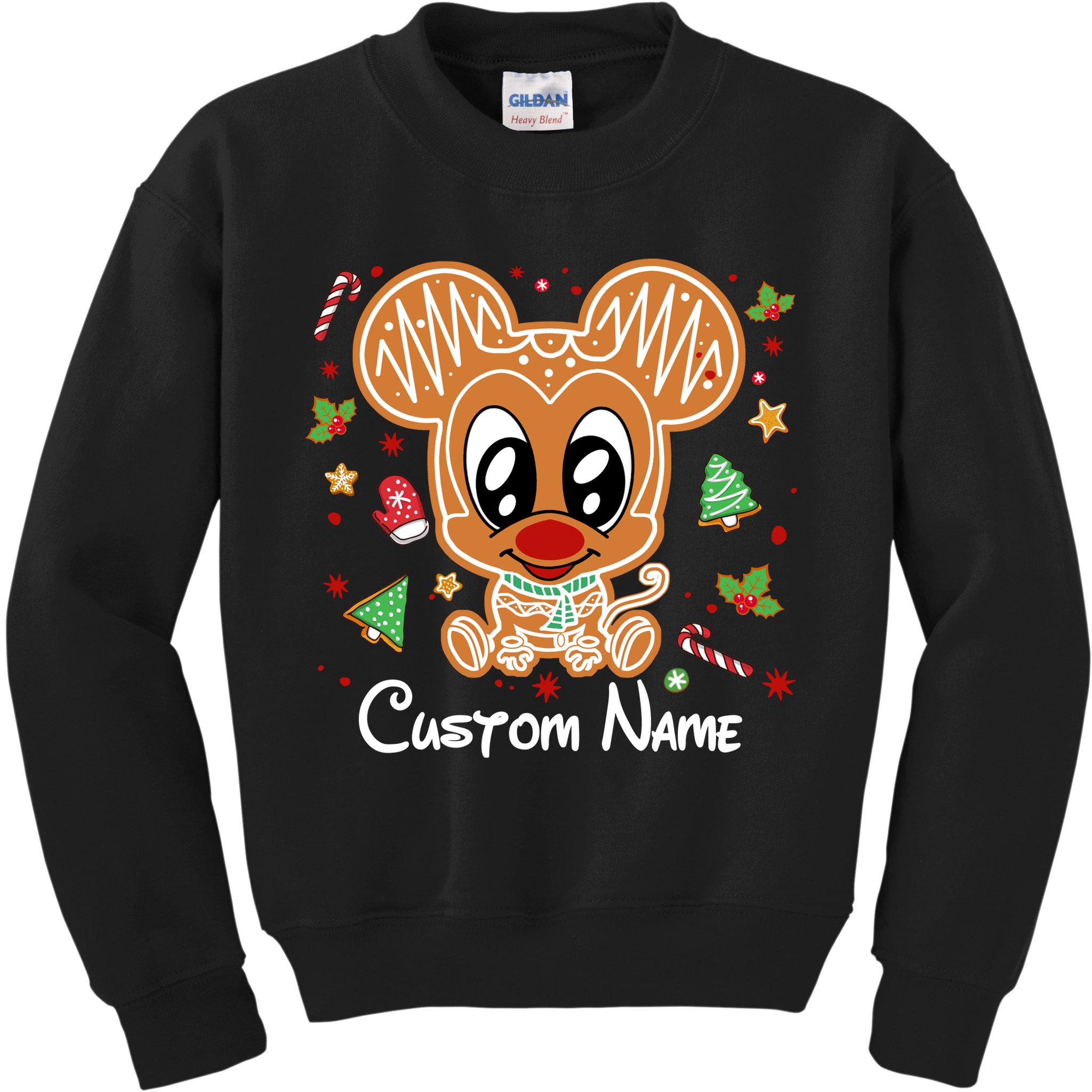 Personalized Custom Name Cute Mouse Family Christmas Kids Sweatshirt