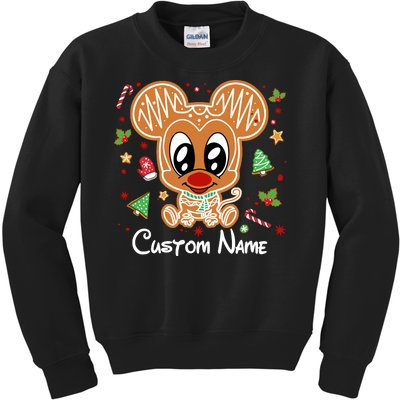 Personalized Custom Name Cute Mouse Family Christmas Kids Sweatshirt