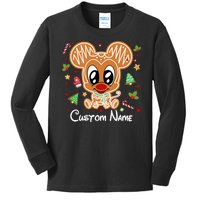 Personalized Custom Name Cute Mouse Family Christmas Kids Long Sleeve Shirt