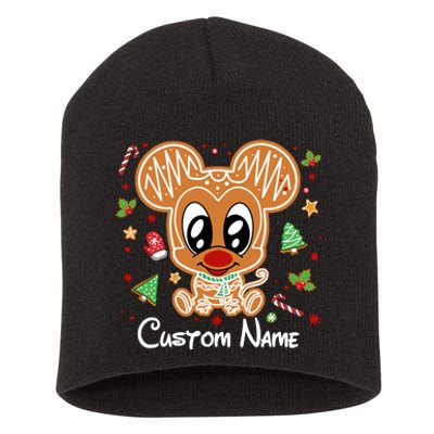 Personalized Custom Name Cute Mouse Family Christmas Short Acrylic Beanie