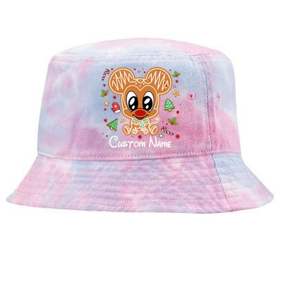 Personalized Custom Name Cute Mouse Family Christmas Tie-Dyed Bucket Hat