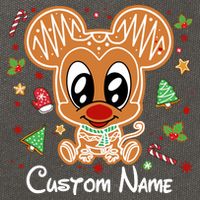 Personalized Custom Name Cute Mouse Family Christmas Cotton Canvas Backpack
