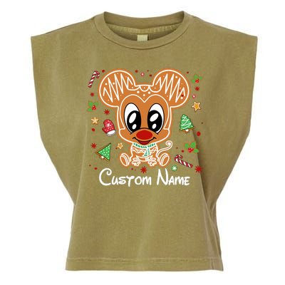 Personalized Custom Name Cute Mouse Family Christmas Garment-Dyed Women's Muscle Tee