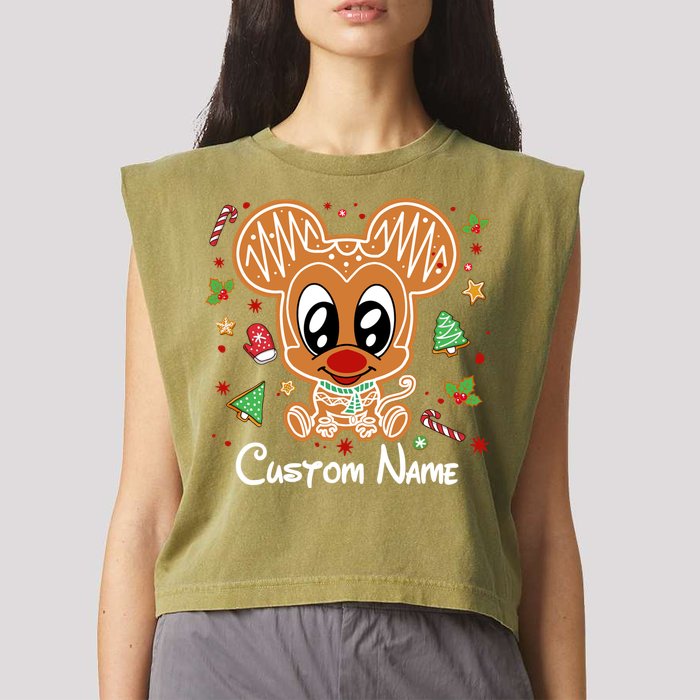 Personalized Custom Name Cute Mouse Family Christmas Garment-Dyed Women's Muscle Tee