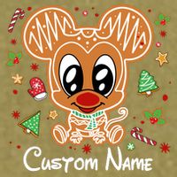 Personalized Custom Name Cute Mouse Family Christmas Garment-Dyed Women's Muscle Tee