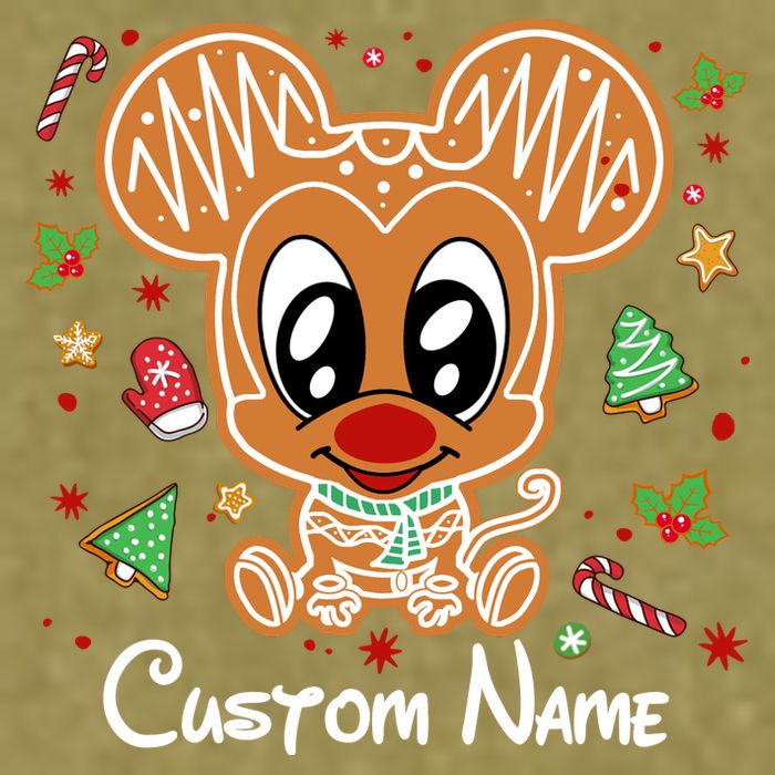 Personalized Custom Name Cute Mouse Family Christmas Garment-Dyed Women's Muscle Tee