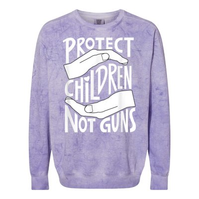 Protect Children Not Guns Orange Colorblast Crewneck Sweatshirt