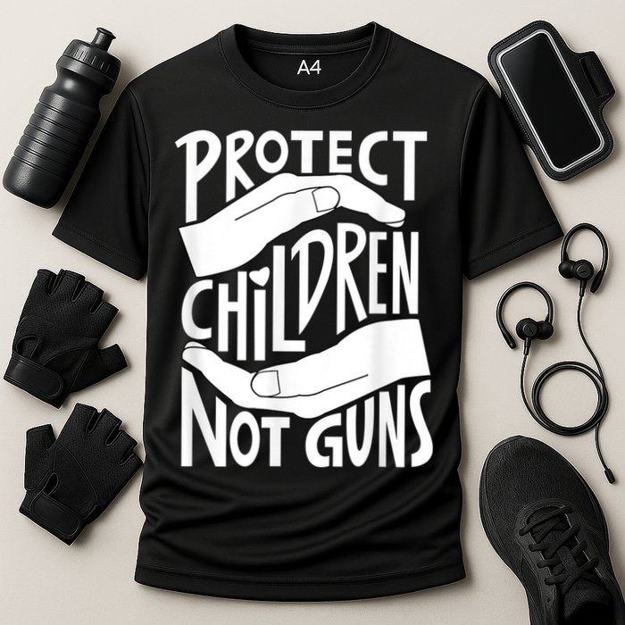 Protect Children Not Guns Orange Cooling Performance Crew T-Shirt
