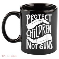 Protect Children Not Guns Orange 11oz C Handle Ceramic Mug