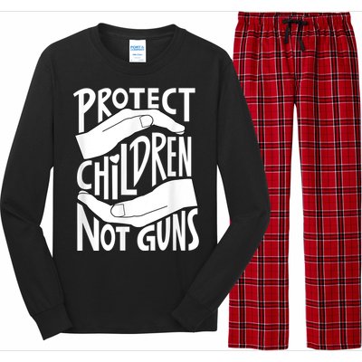 Protect Children Not Guns Orange Long Sleeve Pajama Set