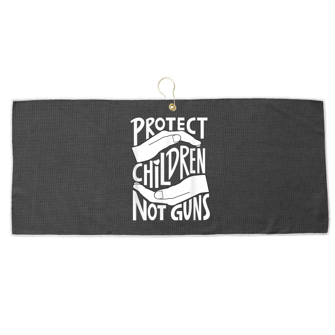 Protect Children Not Guns Orange Large Microfiber Waffle Golf Towel
