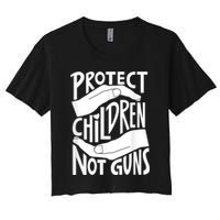 Protect Children Not Guns Orange Women's Crop Top Tee